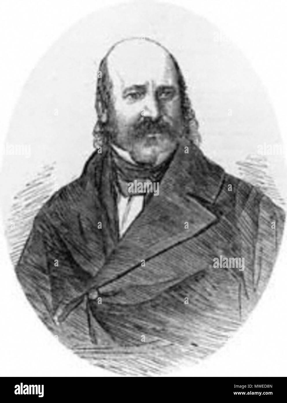 . Englisch: James Wyld der Jüngere (1812-1887), mapmaker, liberale MP für Bodmin und Eigentümer der großen Kugel, Leicester Square. 1857. Unbekannte Stecher. Skizze von John Mayall Jabez Edwin 307 Jameswyld Stockfoto