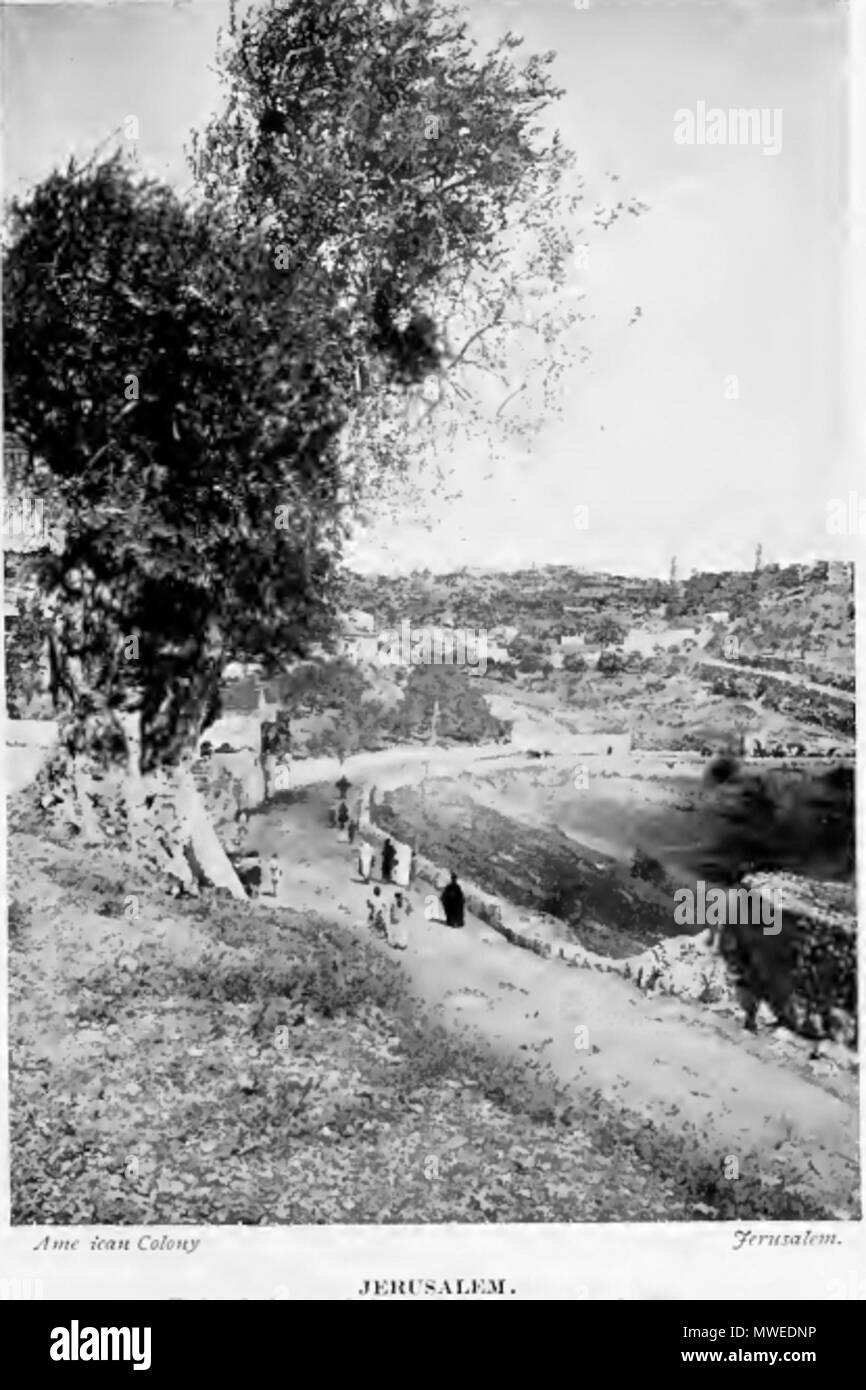. Englisch: Tal Hinnom 1913. 1913. Goodrich-Freer, A. (Ada) 314 Jerusalem bikat Sultan 1913 Stockfoto