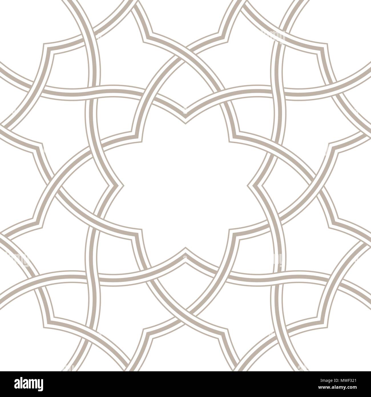 Geometrisch floral hellgrauen Hintergrund, Arabisch Muster, Vector Illustration Stock Vektor