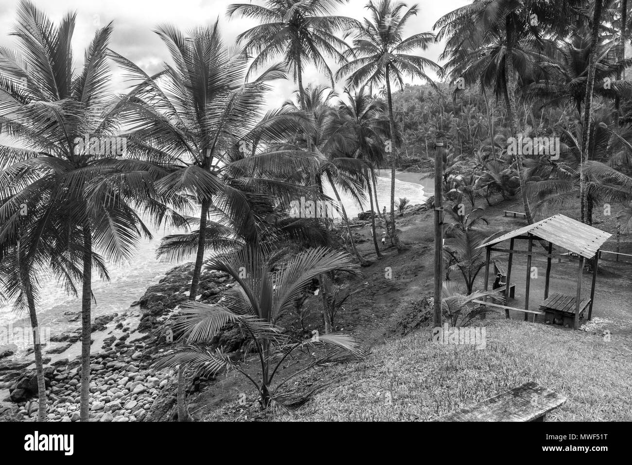 Itacaré, Brasilien - 7. Dezember 2016: Bereich Rest am Havaizinho Strand in Itacaré Bahia Stockfoto