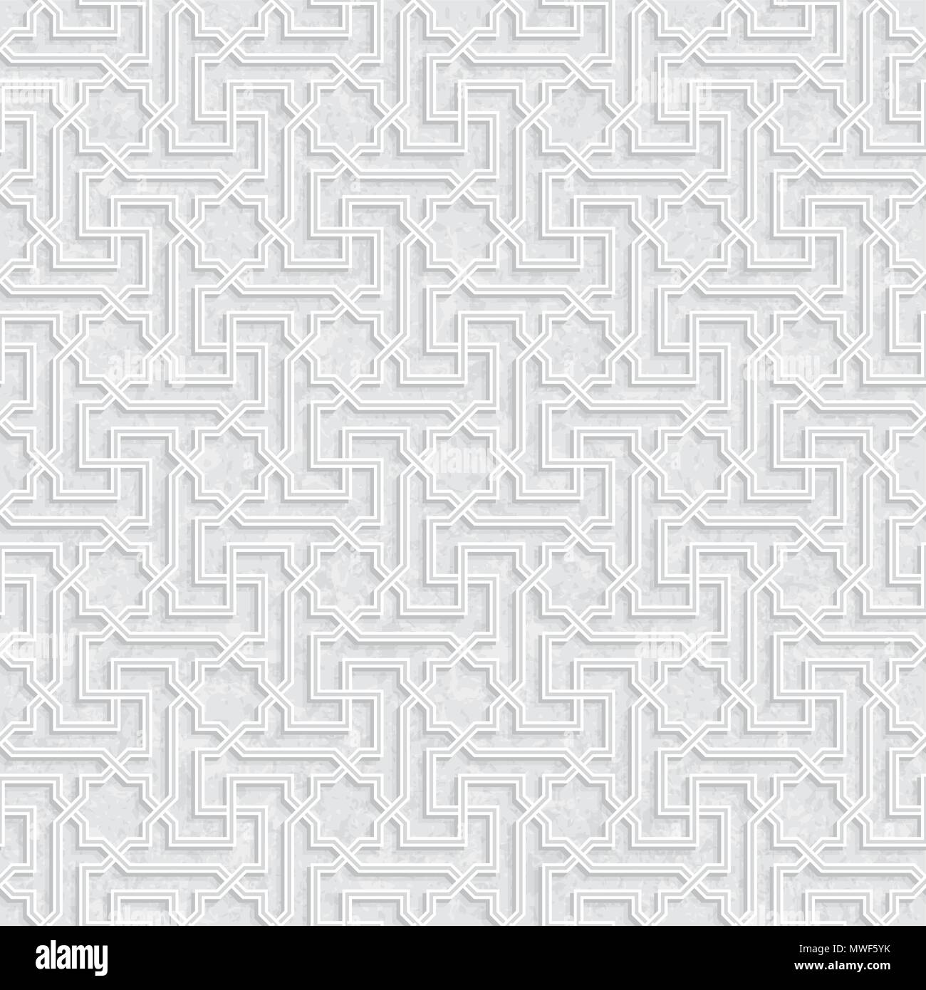 Geometrische Muster mit Grunge Hintergrund, hellgrau und weißen Tapete, Vektor-Illustration Stock Vektor