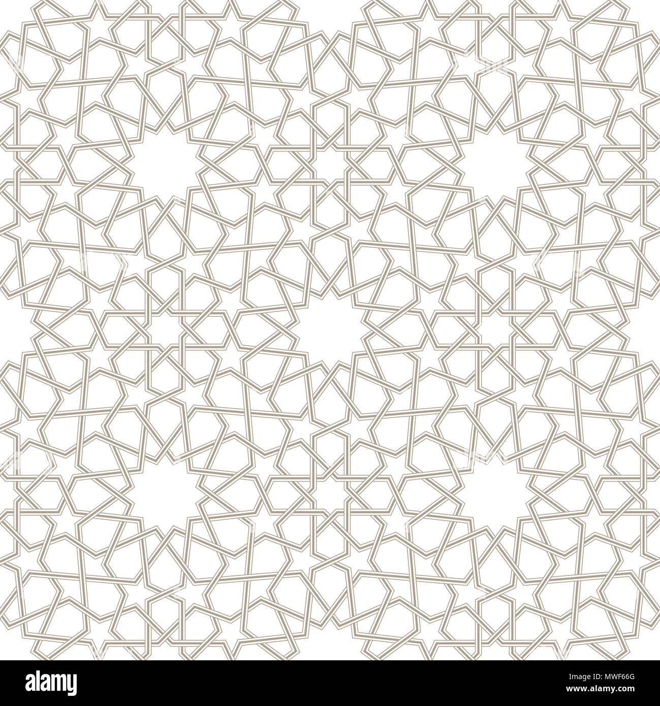 Arabesque grau Dekor mit weißem Hintergrund Stock Vektor