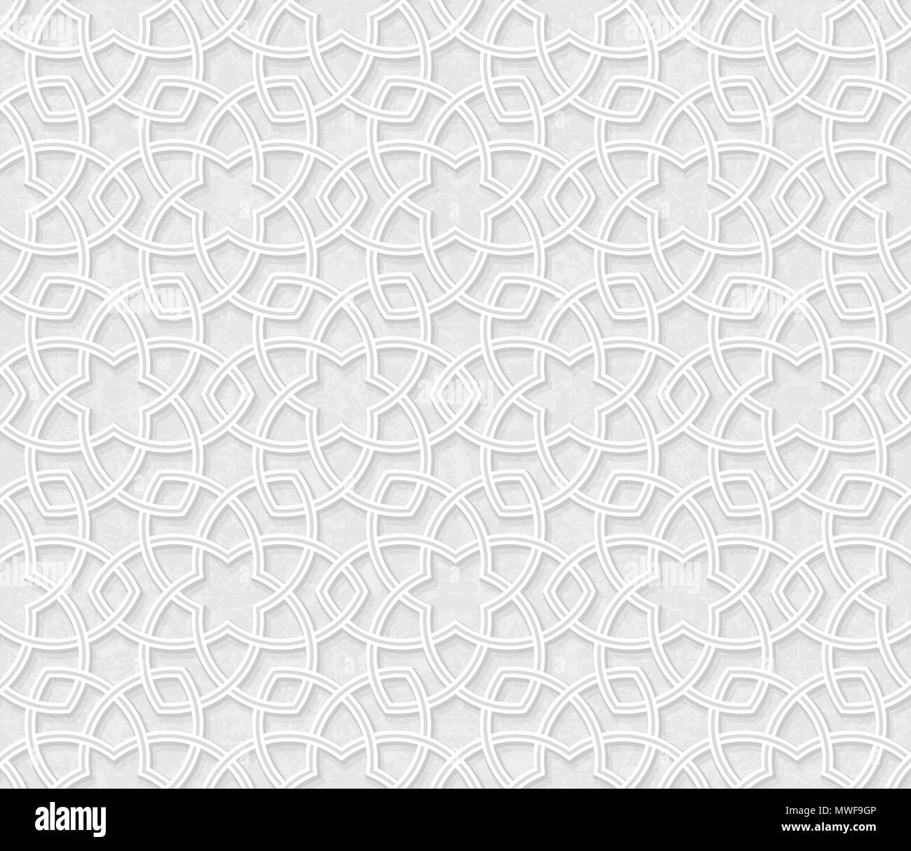 Arabesque Abstrakte florales Muster mit Grunge hellgrauen Hintergrund, Vector Illustration Stock Vektor