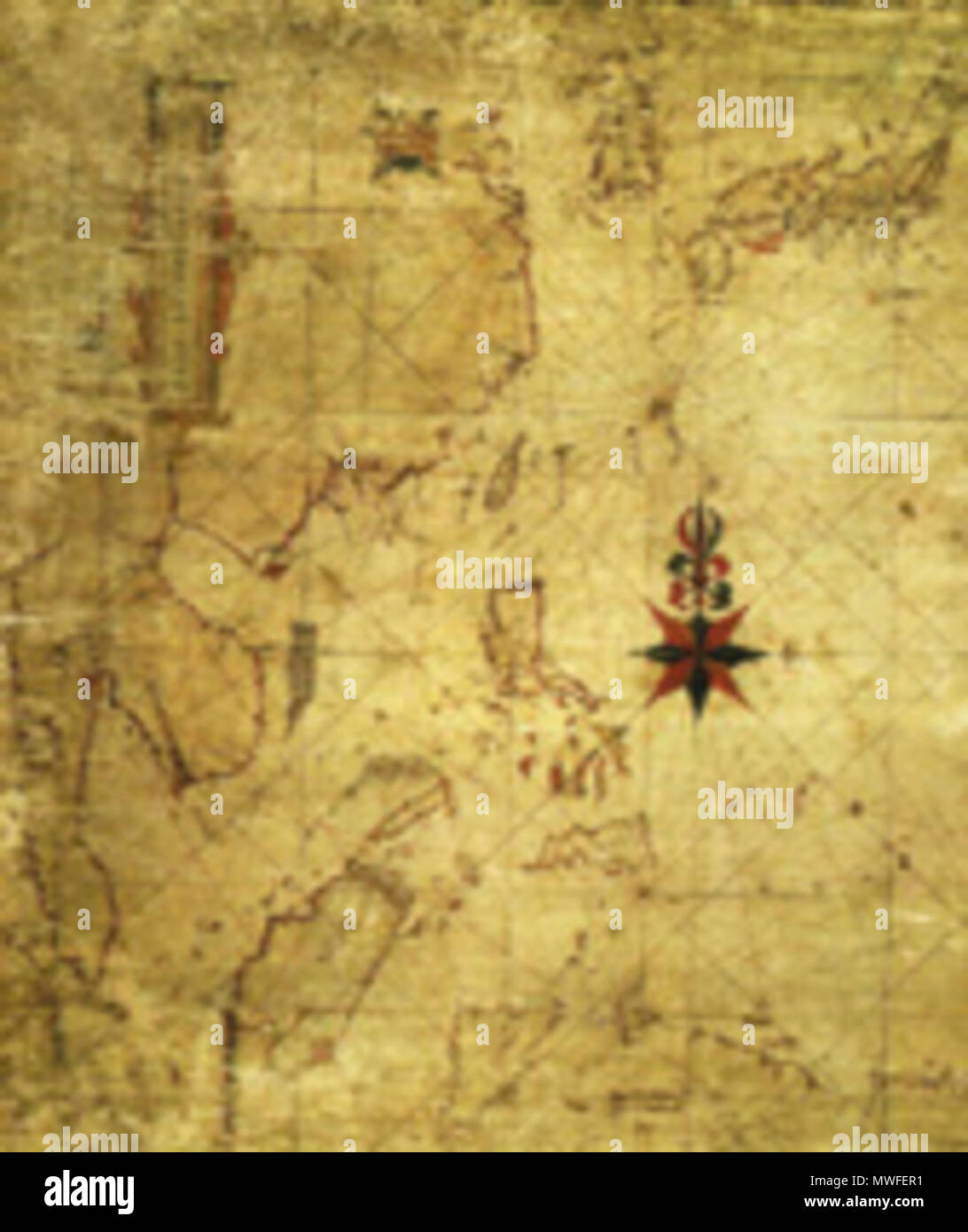 332 Kadoya Shichirobei Karte Stockfoto