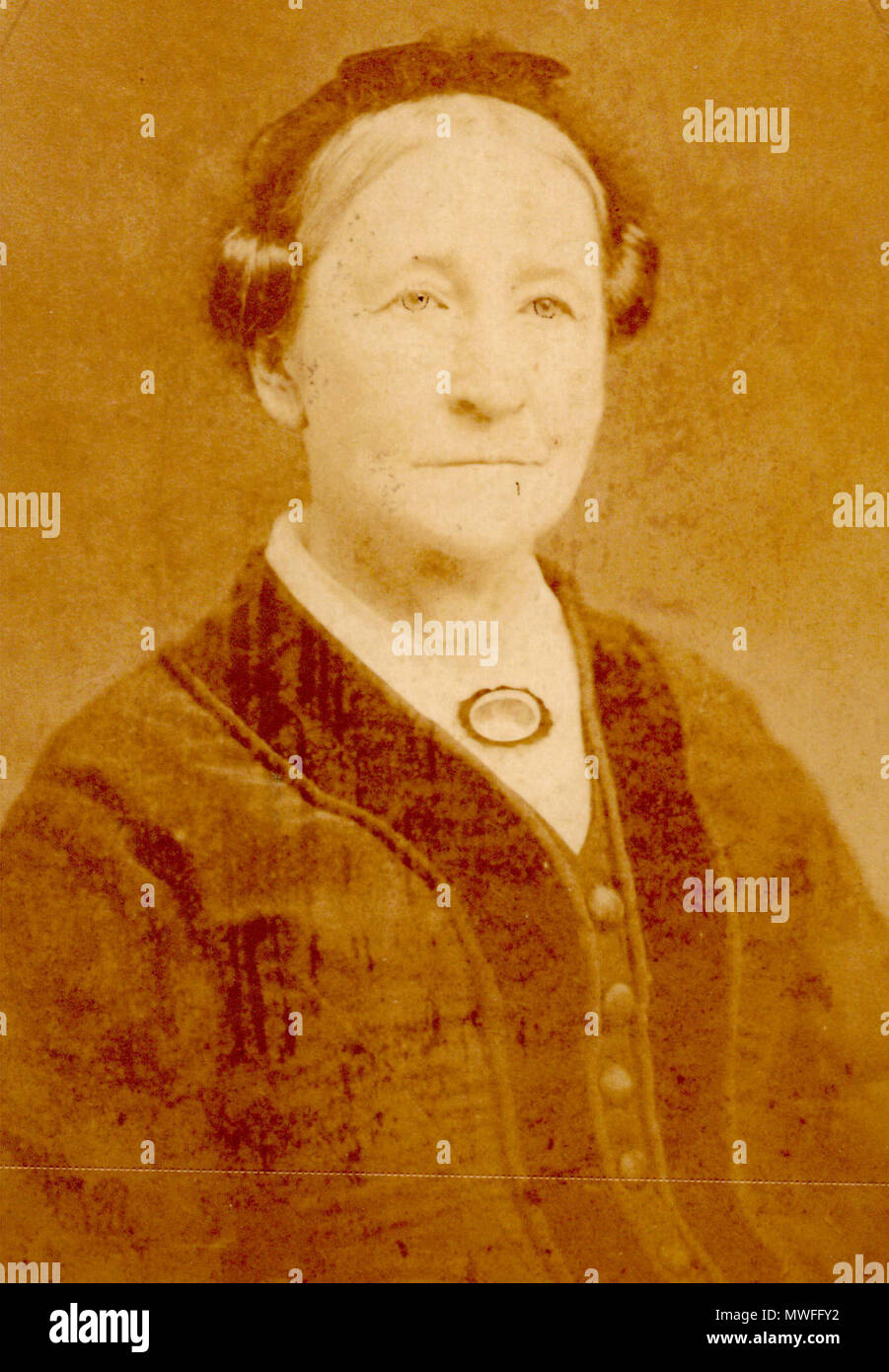 . Englisch: Mehr als 100 Jahre alte Foto von Familie Foto Sammlung. Unbekannt 340 König, Almena Caldwell 8-29-07 Stockfoto