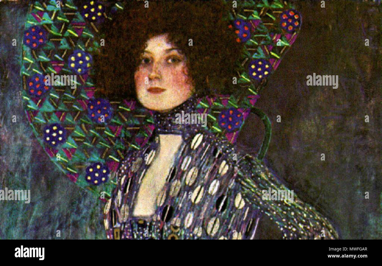 . Portrait von Emilie Louise Flöge. Detail. 1902. Gustav Klimt (1862 - 1918); Alternative Namen Gustave Klimt Klimt, Gustav Klimt, Gustav Klimt; g. Klimt; Gust. Klimt Beschreibung österreichische Maler Geburtsdatum / Tod 14. Juli 1862 vom 6. Februar 1918 Ort der Geburt / Todes Baumgarten bei Wien Wien Standort Maubeuge Authority control: Q 34661 VIAF: 7399081 ISNI: 0000 0001 2119 2863 ULAN: 500030531 79039898 LCCN: n NLA: 35275496 WorldCat 342 Klimt 15. Stockfoto