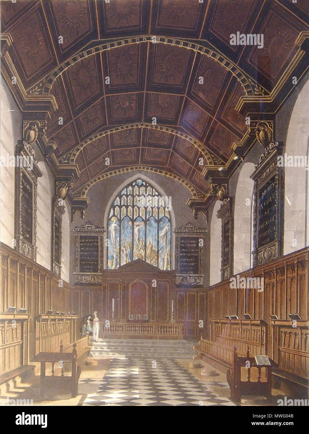 . Englisch: St. Peter's College, Cambridge. 1815. Rudolph Ackermann 572 St. Peter's College Cambridge Stockfoto