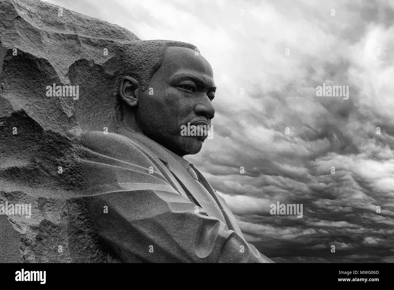 WASHINGTON DC, USA - 17. MAI 2018 - Martin Luther King Memorial an bewölkten Tag Stockfoto