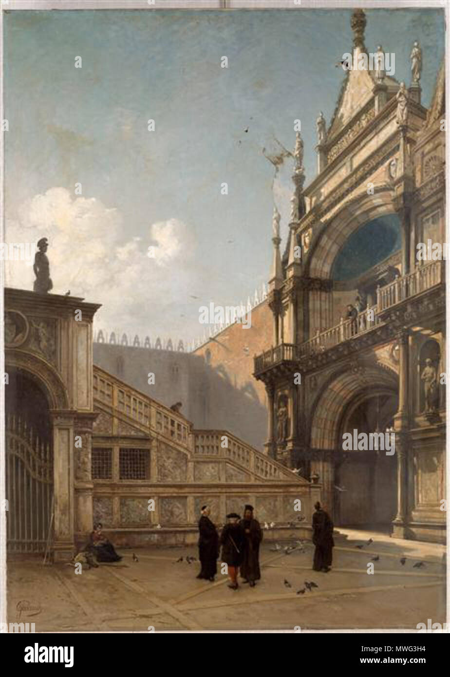 352 L'Escalier des Géants à Venise Stockfoto