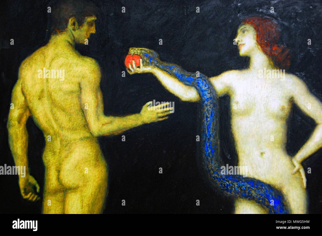 . Englisch: Franz von Stuck symbolistische Gemälde "Adam und Eva". . 6 Februar 2008, 23:31:19 218 Franz-Von-stecken-Adam-und-Eva Stockfoto