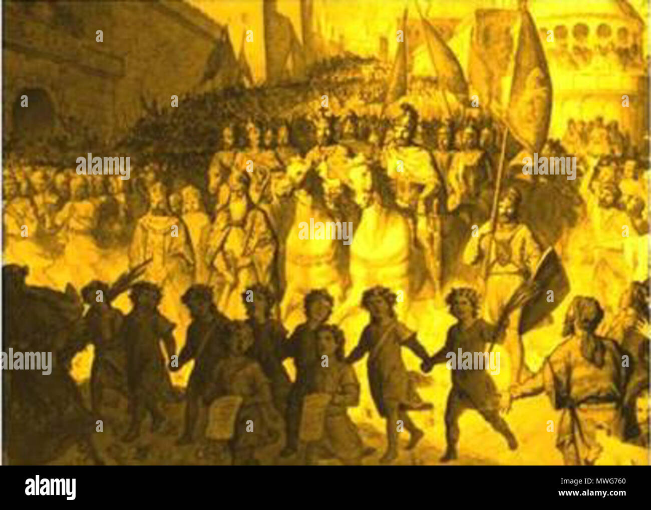 . Englisch: triumphale Eintrag von Leo die prächtige in Antiochien italienischen Künstlers Juliano Zasso, 1885. . 9 März 2014, 20:36:09 366 Leo der herrlichen Antiochien Stockfoto