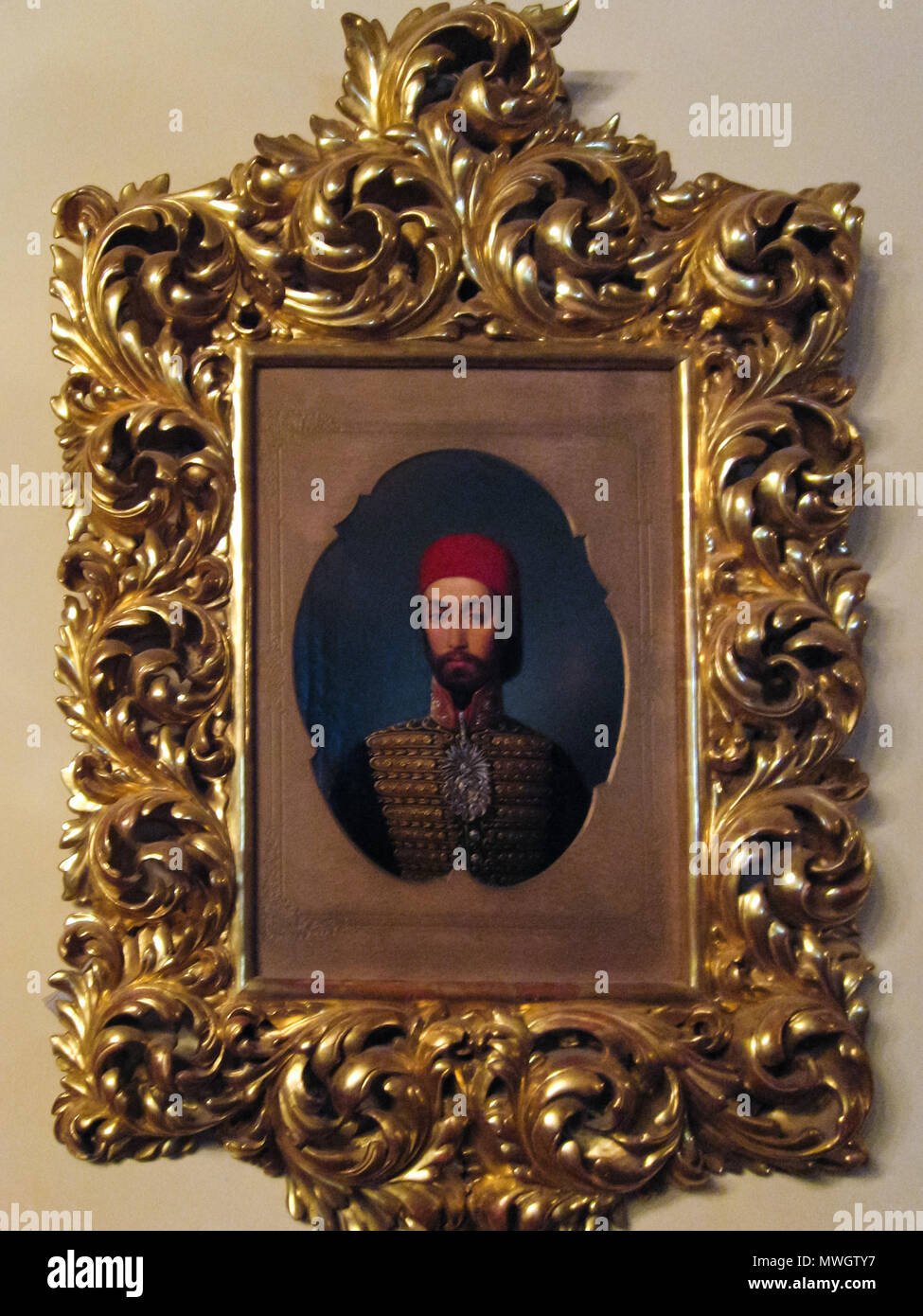 . Malerei von Sultan Abdülmecid ich in Dolmabahçe-Palast. März 2008. anonym Nach dem Museum 580 Sultan Abdulmecid Dolmabahce Stockfoto