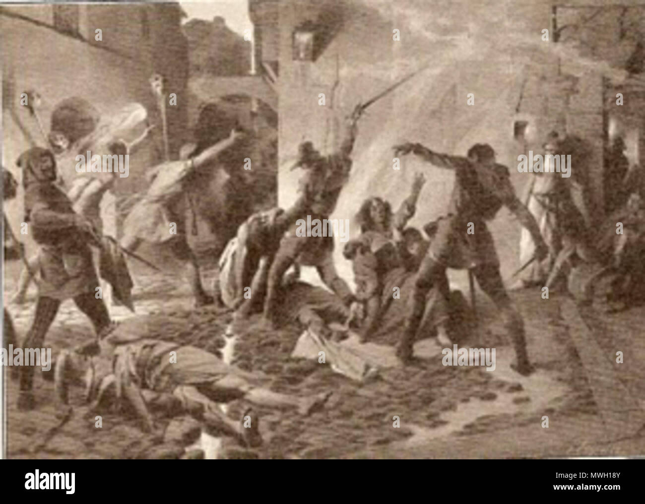 405 Matanza de judíos de Barcelona - año 1391 Stockfoto