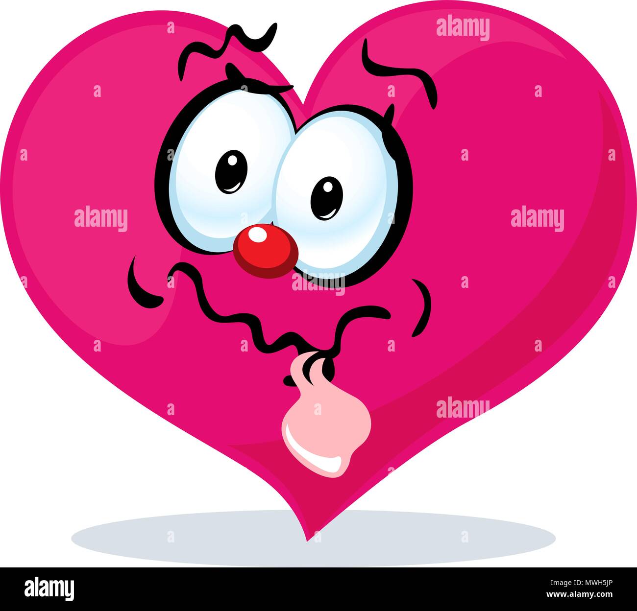 Lustige Herz grinsendVector Illustration Alamy