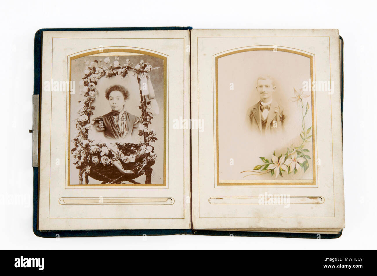 Alte Fotos album Stockfoto