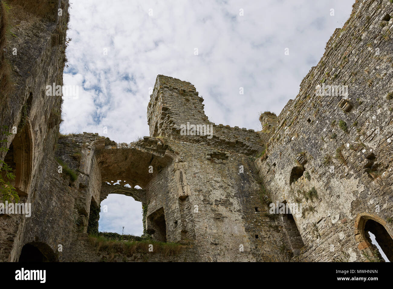 Historische Carew Castle in Pembrokeshire, Wales, England, Großbritannien Stockfoto