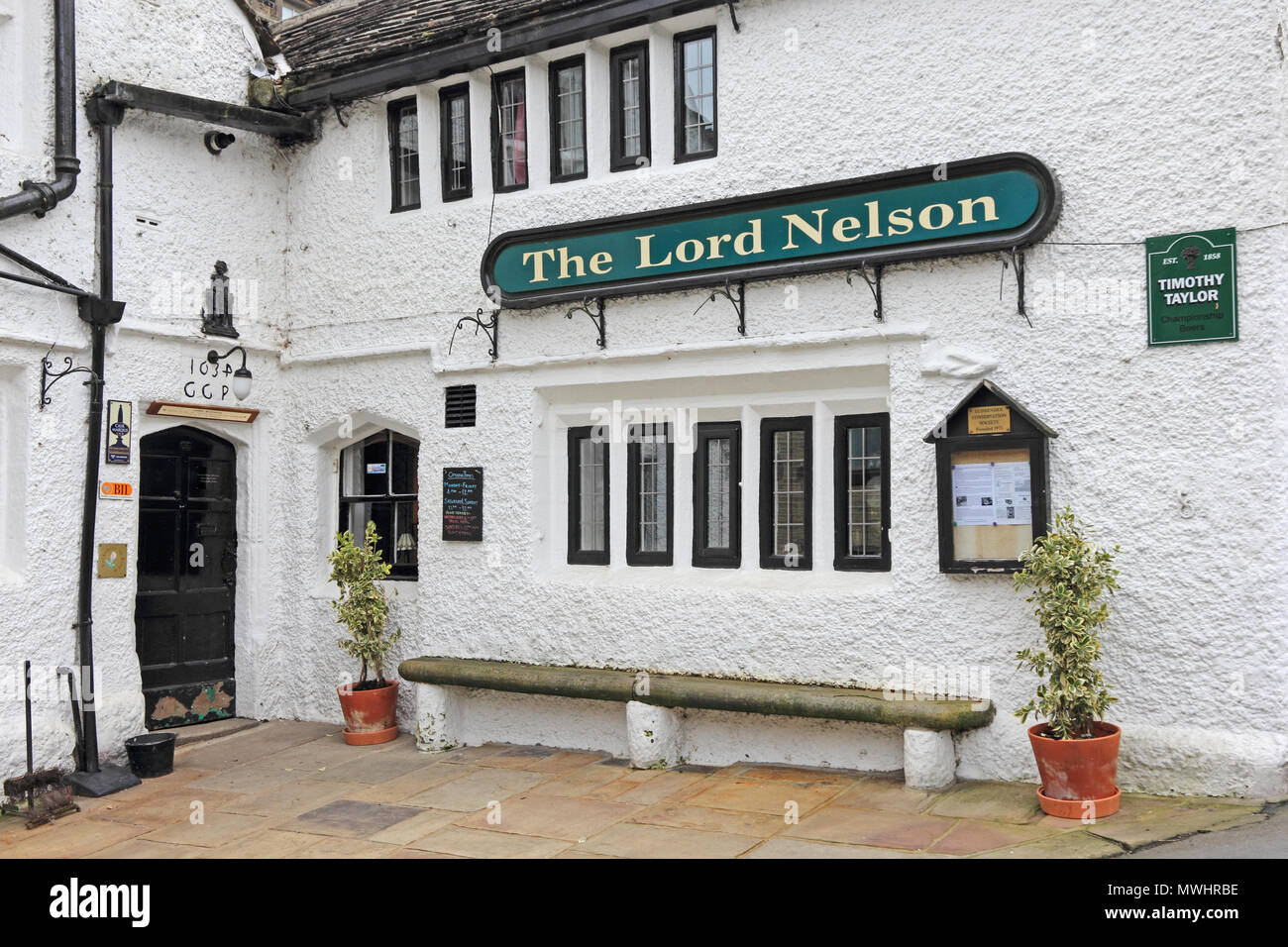 Lord Nelson Public House, Luddenden Stockfoto