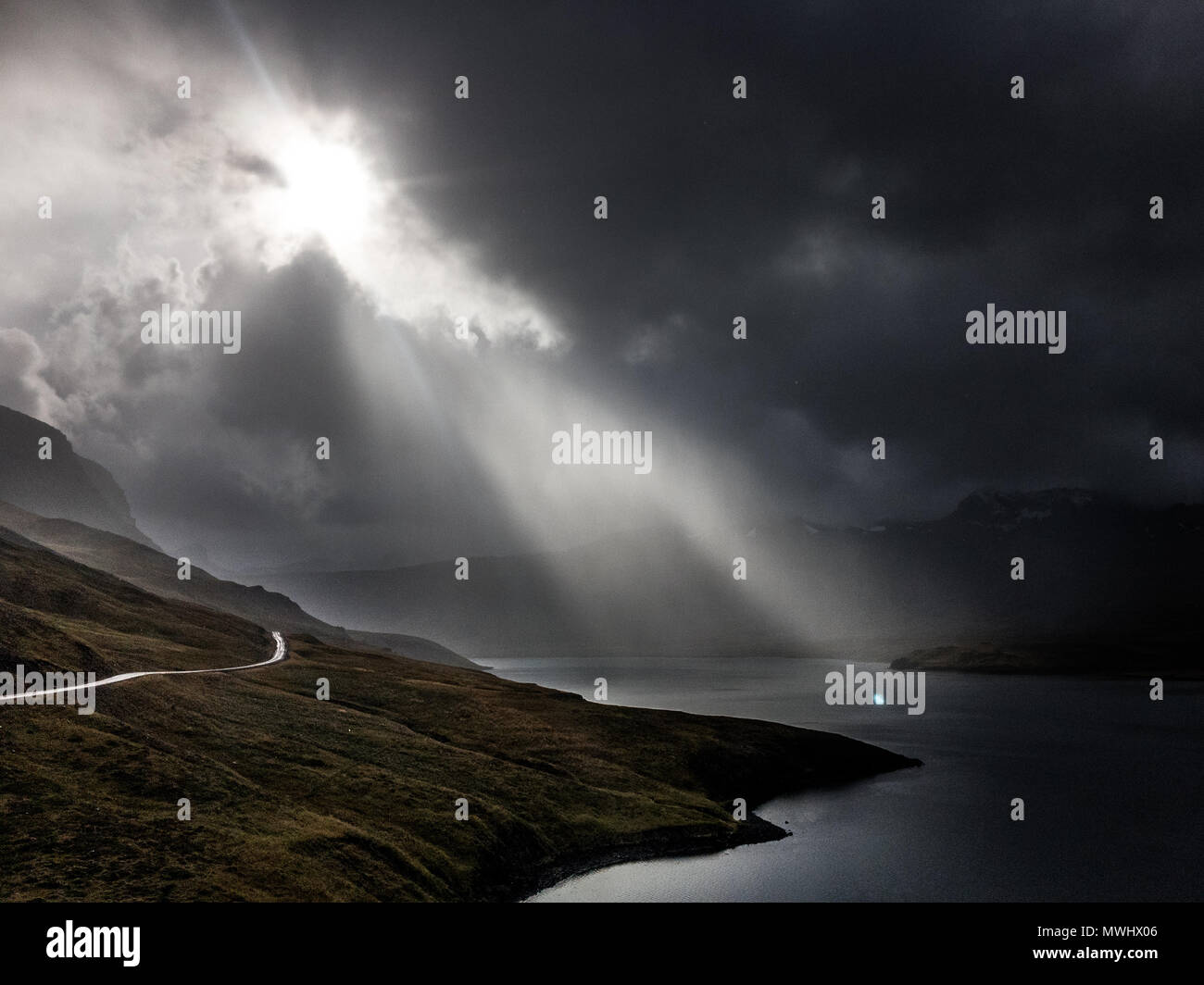 Wolken an der Küste der Halbinsel Snaefellsnes Stockfoto