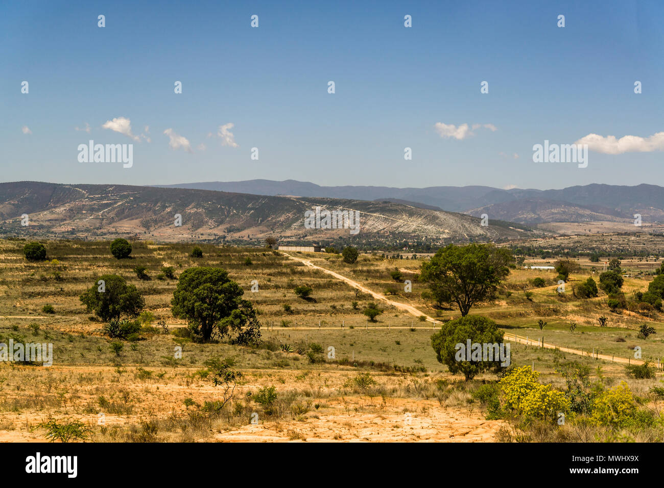 Bergige Landschaft im Bundesstaat Oaxaca, Mexiko Stockfoto