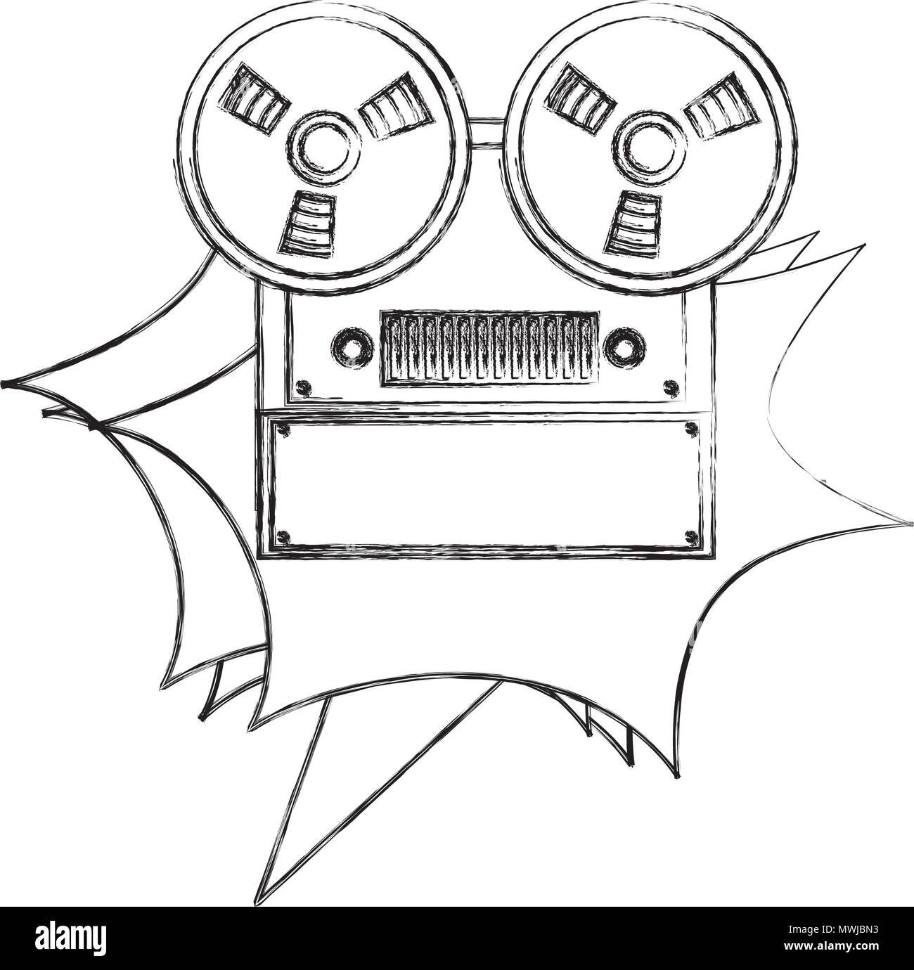 Alte Videokamera Retro Stil Vector Illustration Design Stock Vektor