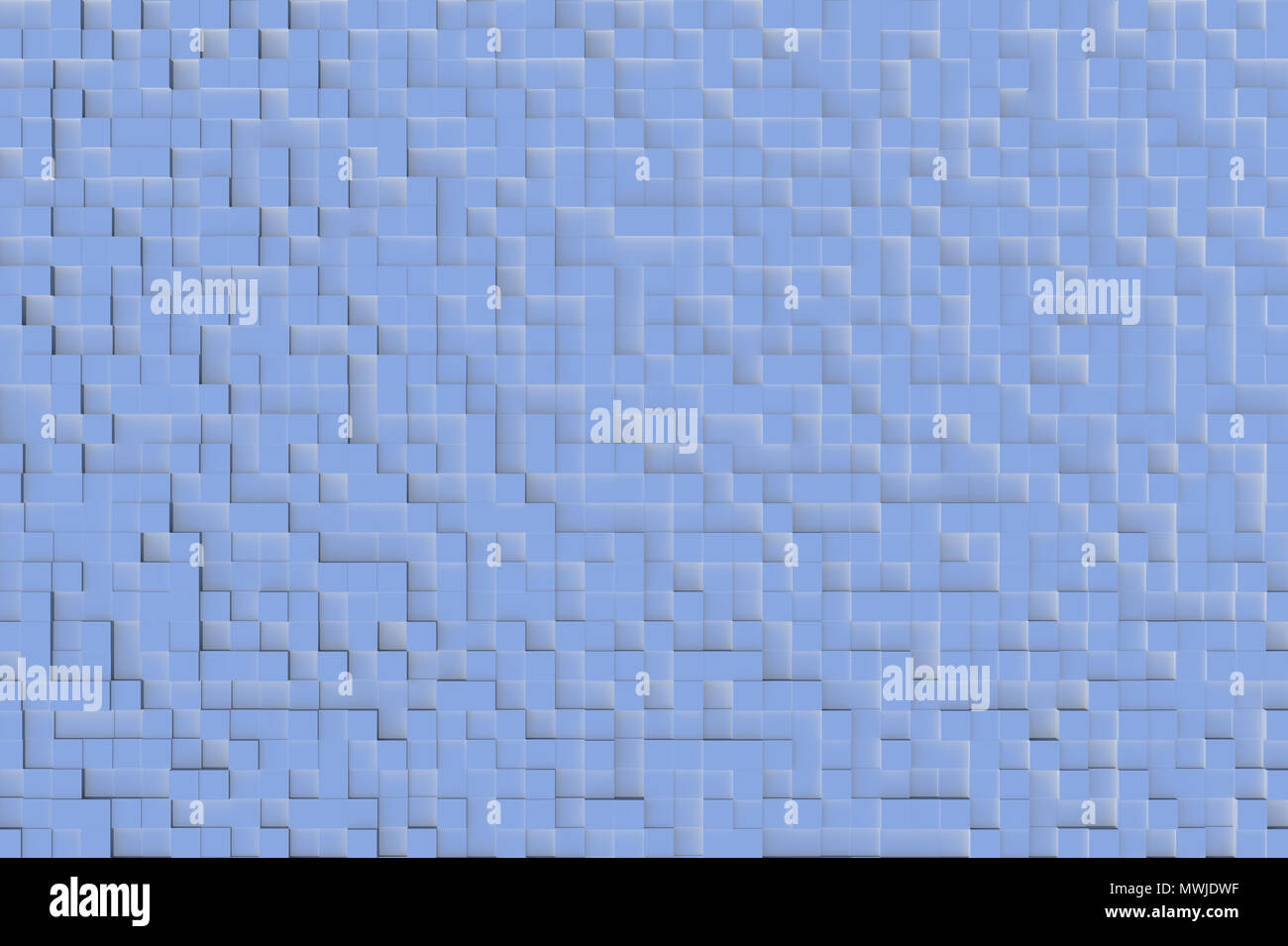Blau Abstrakten 3d Geometrische Cube Hintergrund Design Pattern. Stockfoto