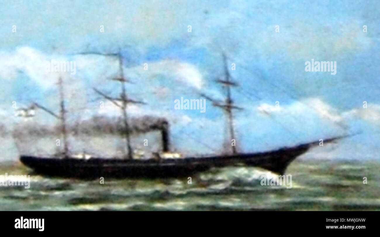. Cañonera Paraná. ca. 1873. A. A. Silvestrini 468 Parana-Silvestrini-1873-MNN Stockfoto