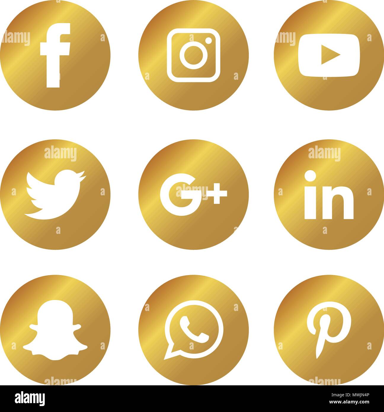 Social media Icons einstellen. Logo Vektor Illustrator. Facebook, Instagram, Whatsapp, Stock Vektor