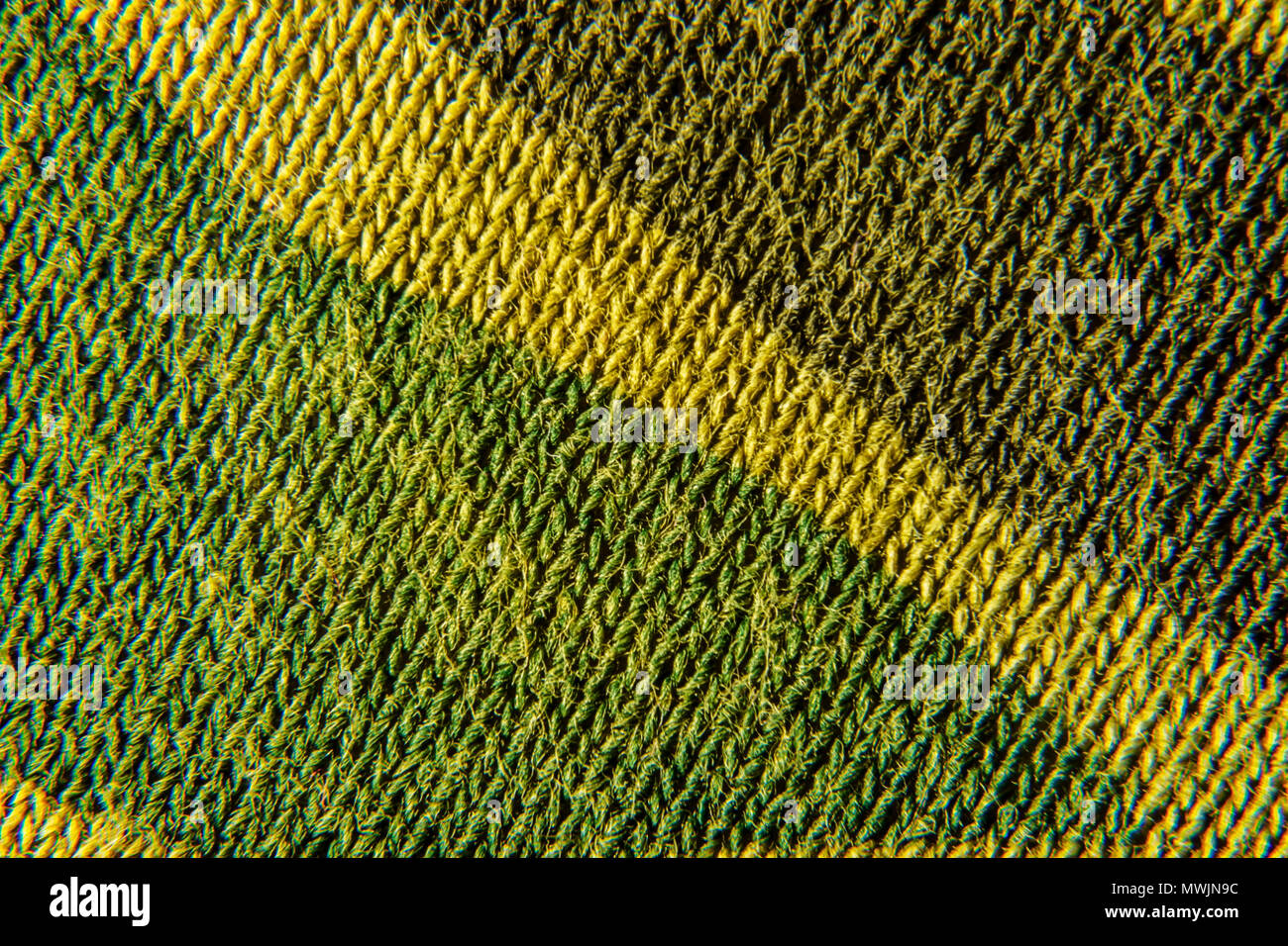 Bild Hintergrund von grünem Stoff close-up Weben Stockfoto