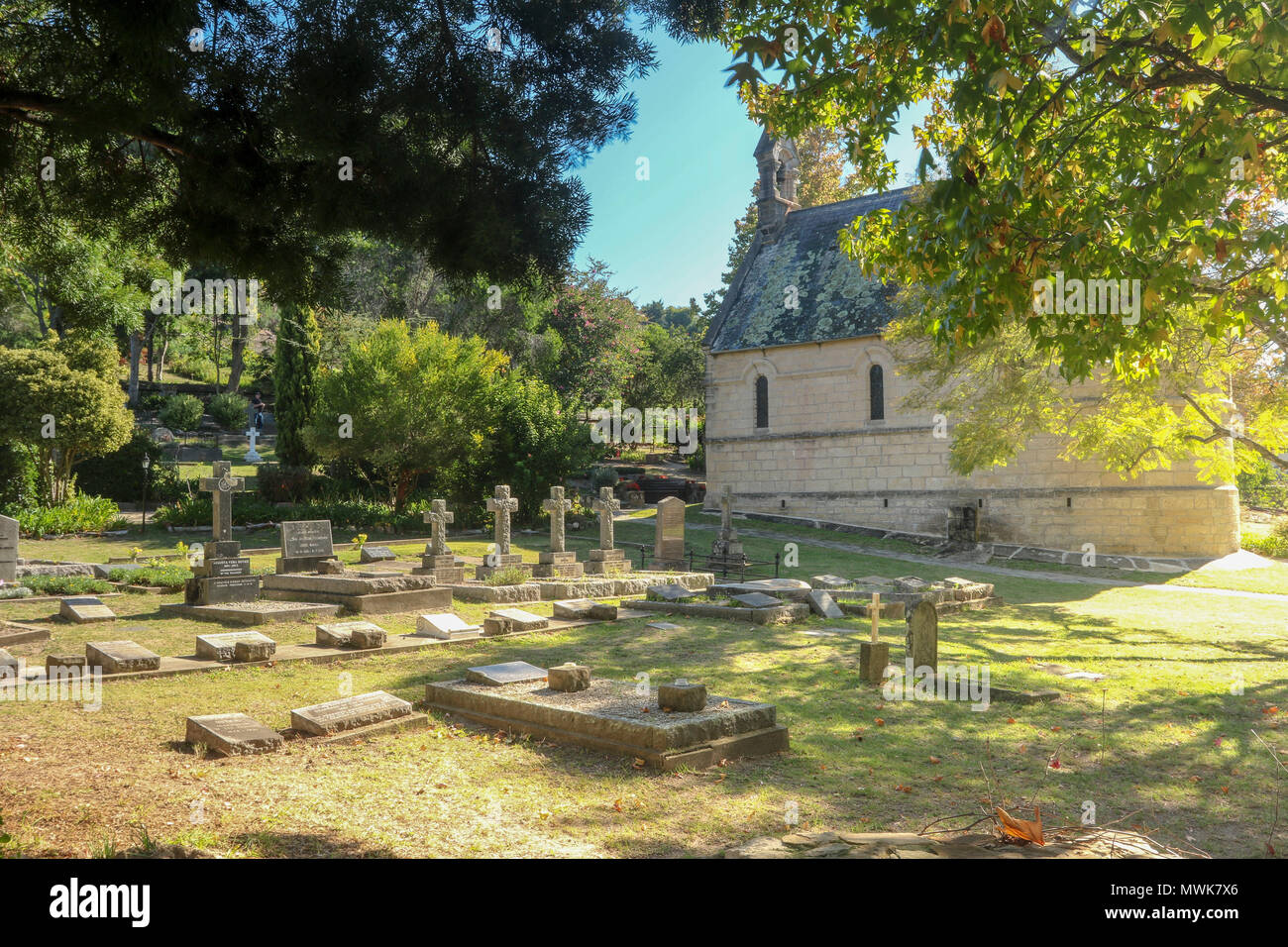 Belvidere Kirche der Heiligen Dreifaltigkeit und Begründung, Knysna, Garden Route, Kapstadt, Südafrika Stockfoto