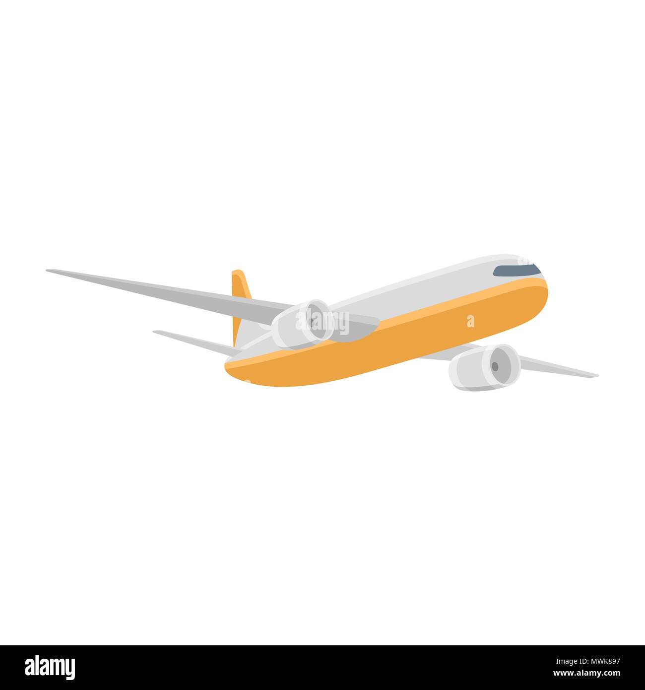 Flugzeug isoliert Vector Illustration Stock Vektor
