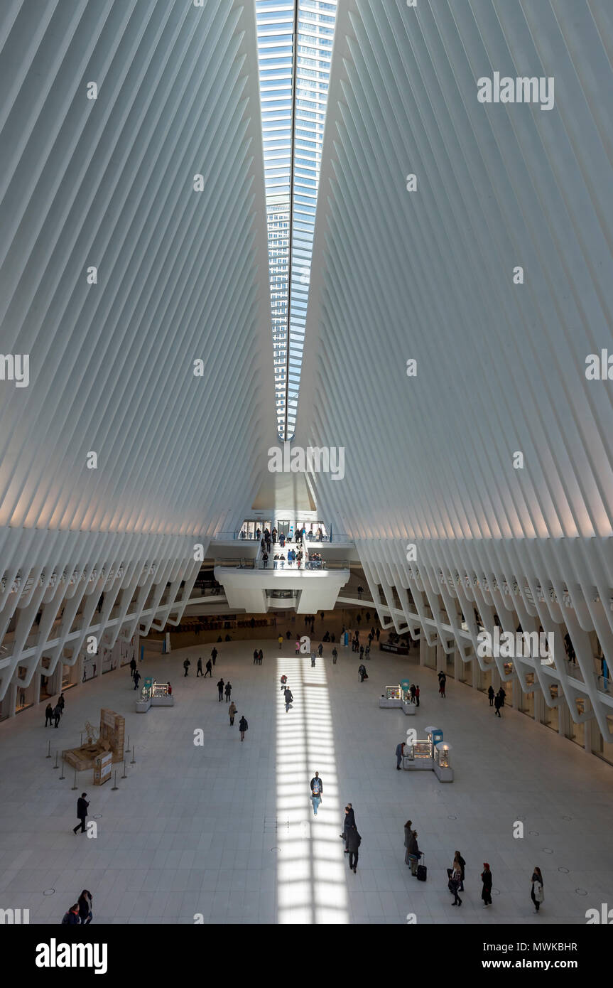 Oculus Bahnhofsgebäude, World Trade Center, New York City, USA Stockfoto