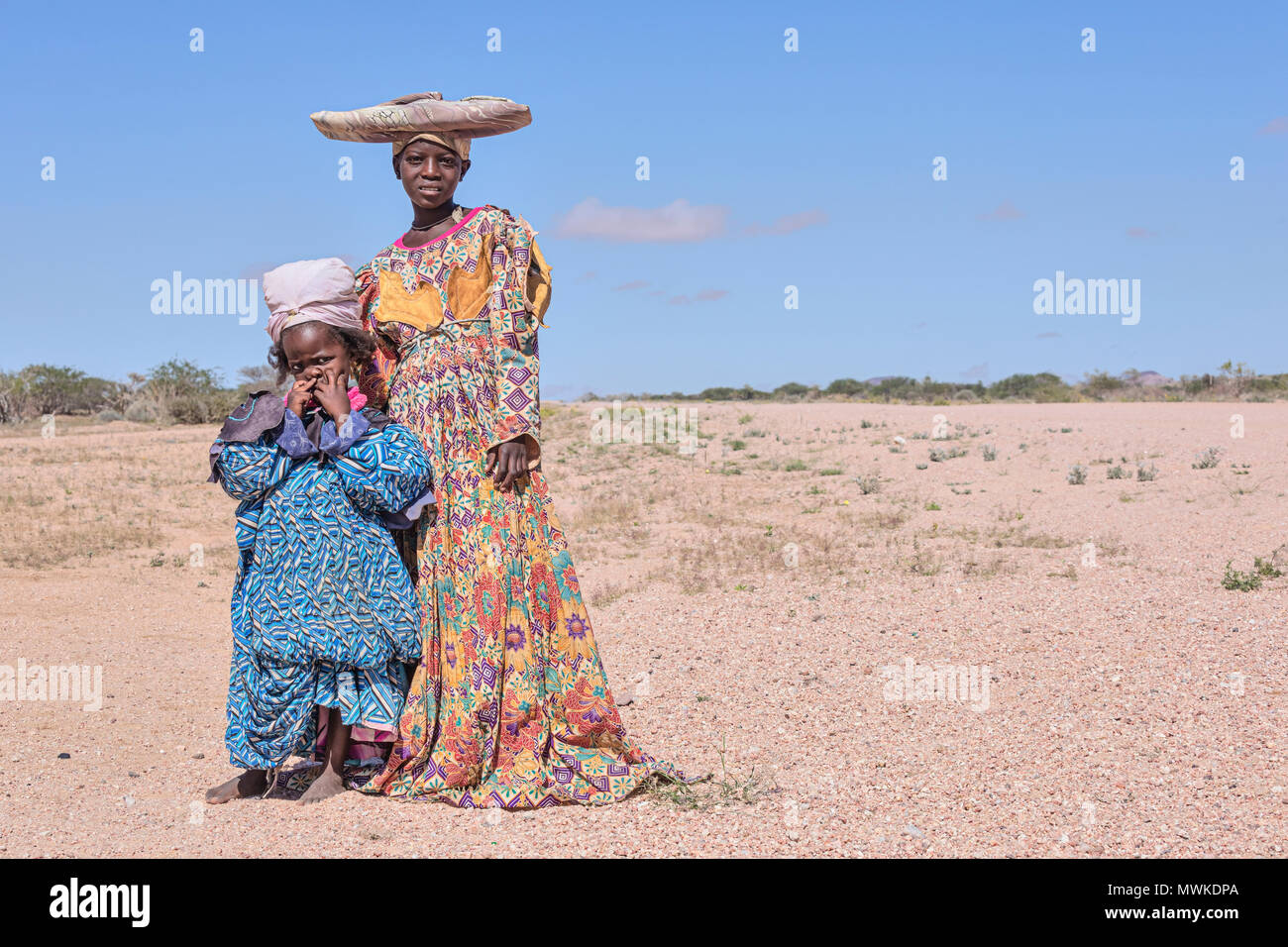 Herero, Brandberg, Namibia, Afrika Stockfoto