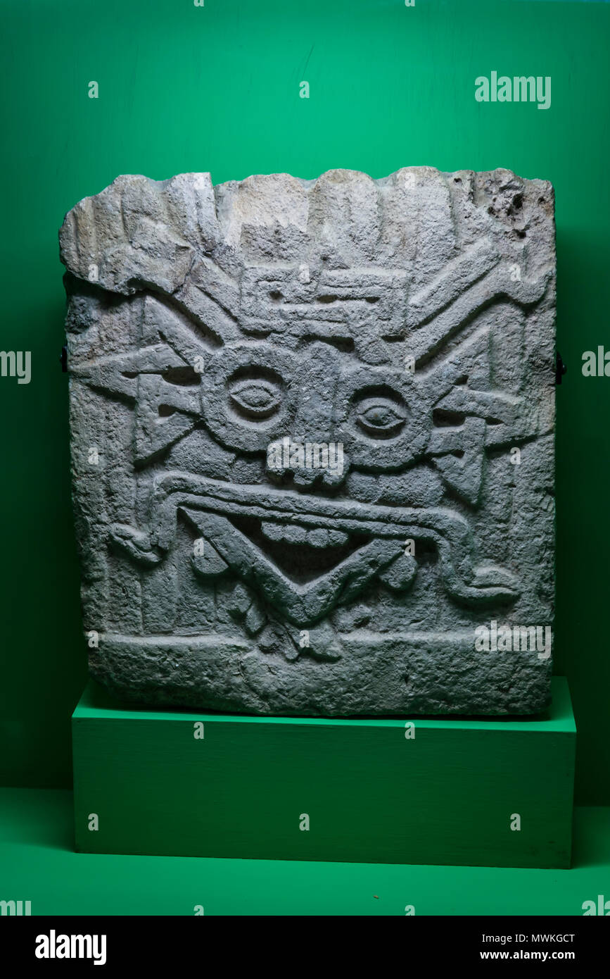 Pre-Hispanic Art Museum Rufino Tamayo, der Gott der Sonne, klassischen Maya Zeitraum, Campeche, 200-750 qualifizierte AD, Oaxaca, Mexiko Stockfoto