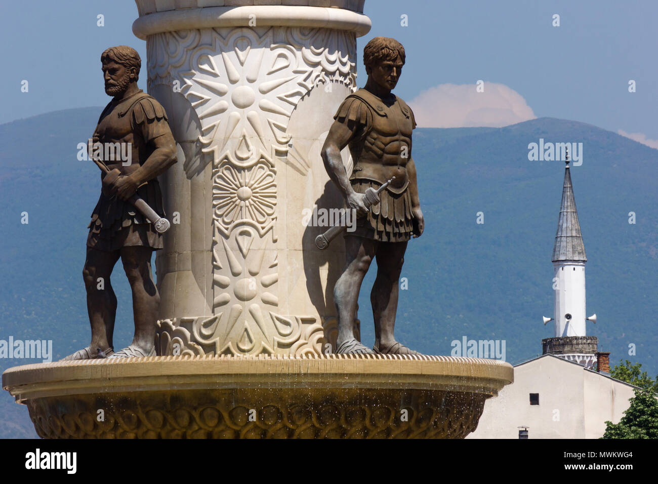 Statuen in Skopje, Republik Mazedonien Stockfoto