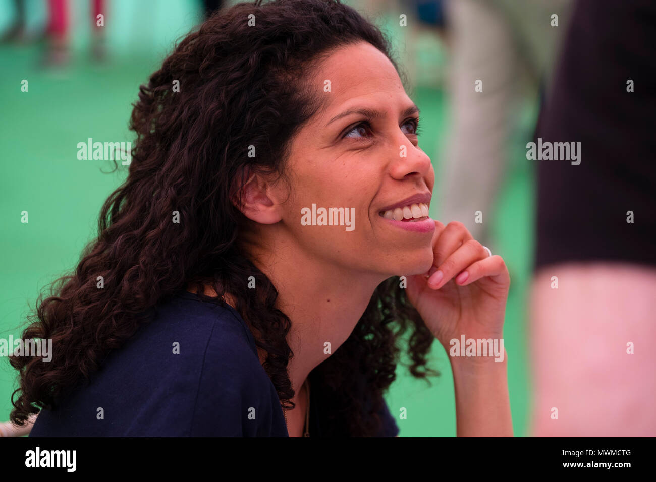 AIDA EDEMARIAM, Kanadische/Äthiopische Schriftsteller und Journalist, an der Hay Festival 2018, Stockfoto