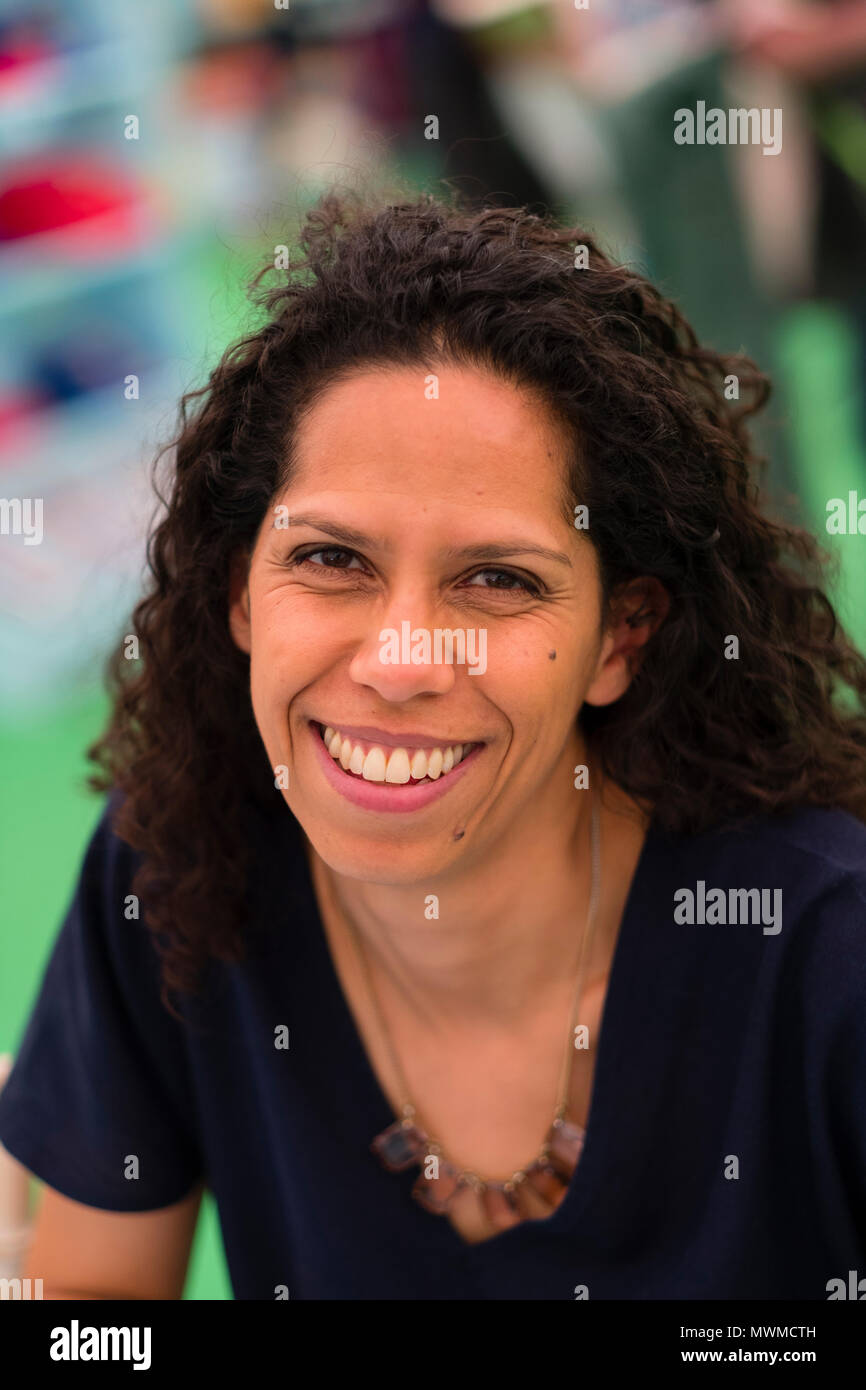 AIDA EDEMARIAM, Kanadische/Äthiopische Schriftsteller und Journalist, an der Hay Festival 2018, Stockfoto