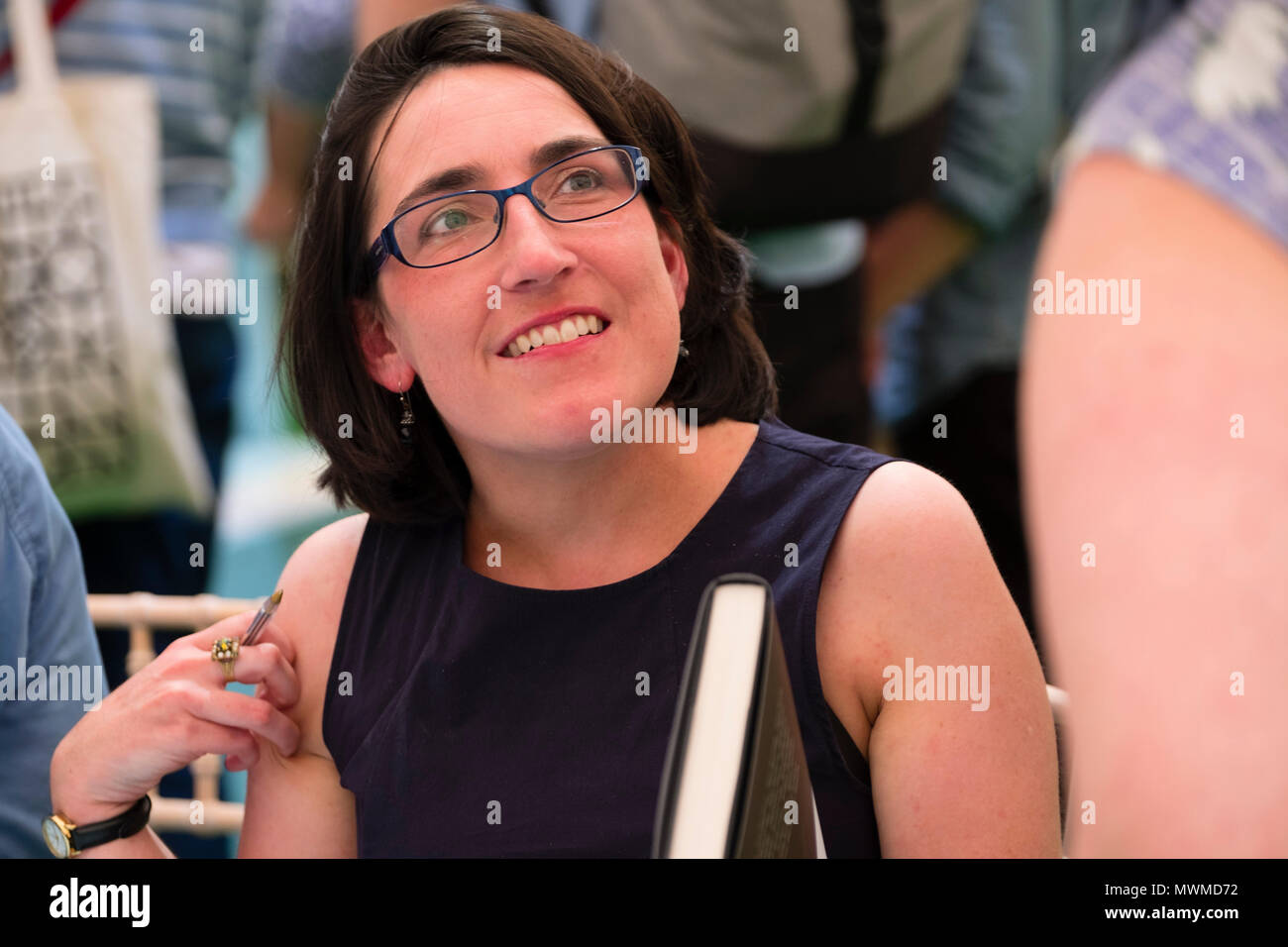 Alexandra Harris, Professor für englische Literatur an der Universität Birmingham, Autor von "Weatherland' und 'romantische Moderns". Im Hay Festival 2018 Stockfoto