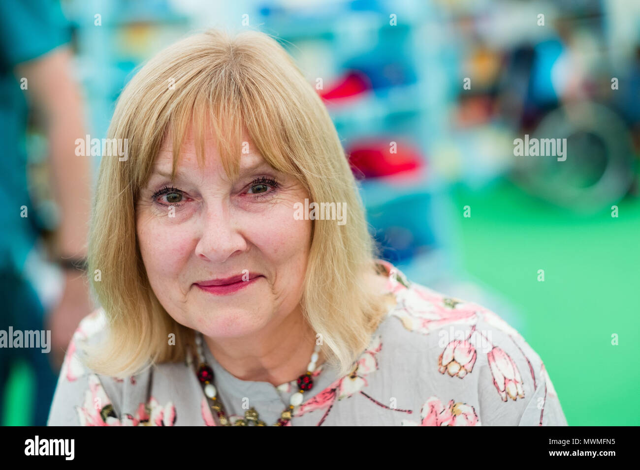 Helen F. Rappaport, britischer Autor und ehemalige Schauspielerin. Sie ist spezialisiert in der Viktorianischen Ära und das revolutionäre Russland im Hay Festival der Literatur und Künste, Mai 2018 Stockfoto