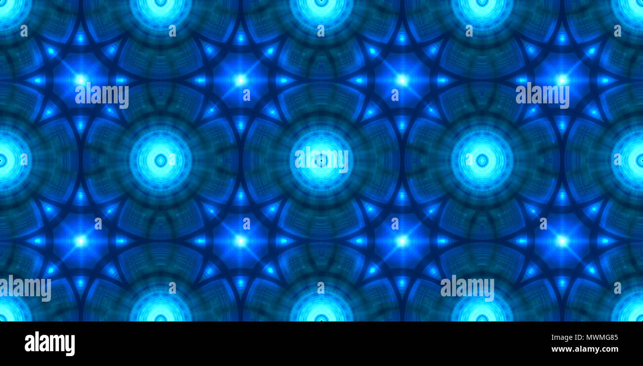 Abstrakt Blau Sci-Fi dekorative Fliesen in der Lage, Muster oder Hintergrund Stockfoto