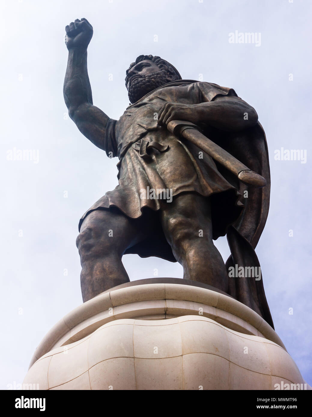 Statue in Skopje, Republik Mazedonien Stockfoto