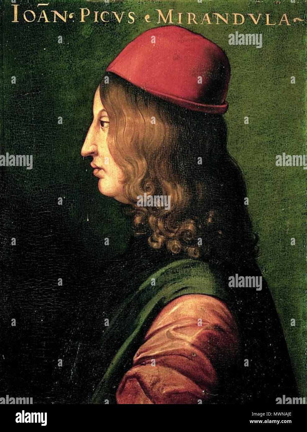 . Pico della Mirandola, eine in einer Reihe von Medici und Teilnehmer, einige her leben, einige posthum. 1500. Cristofano dell'Altissimo 482 Pico 1 2 Stockfoto