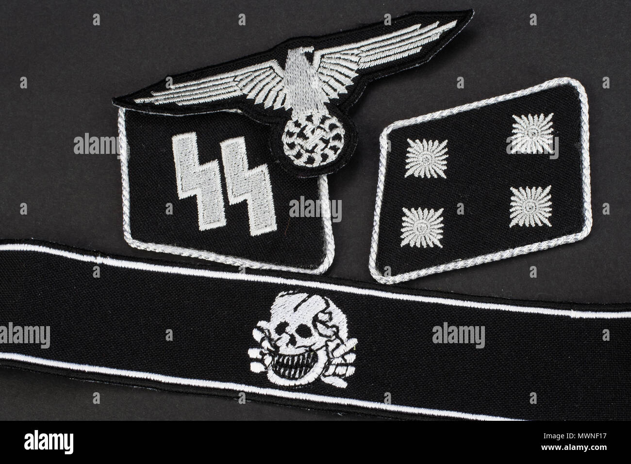 WW 2 Deutsche Waffen-SS militärische Abzeichen Stockfoto