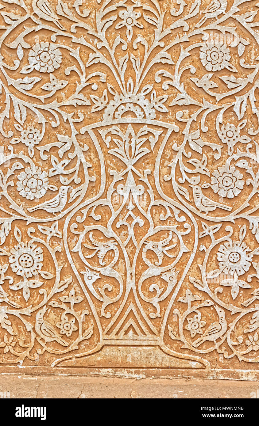 Traditionell gestaltete Wand Stockfoto