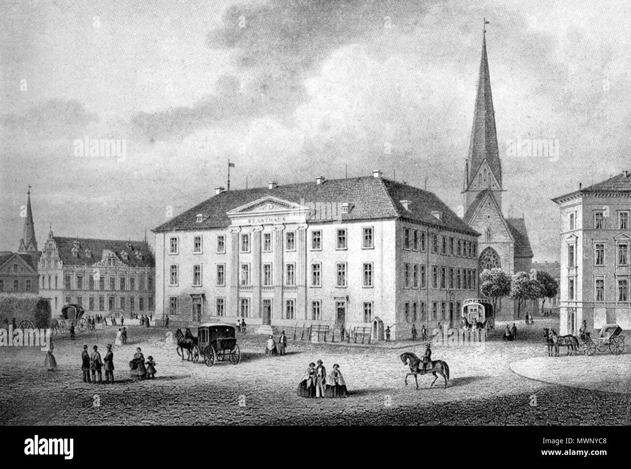 573 Stadthaus - Bremen - 19. Jahrhundert Stockfoto