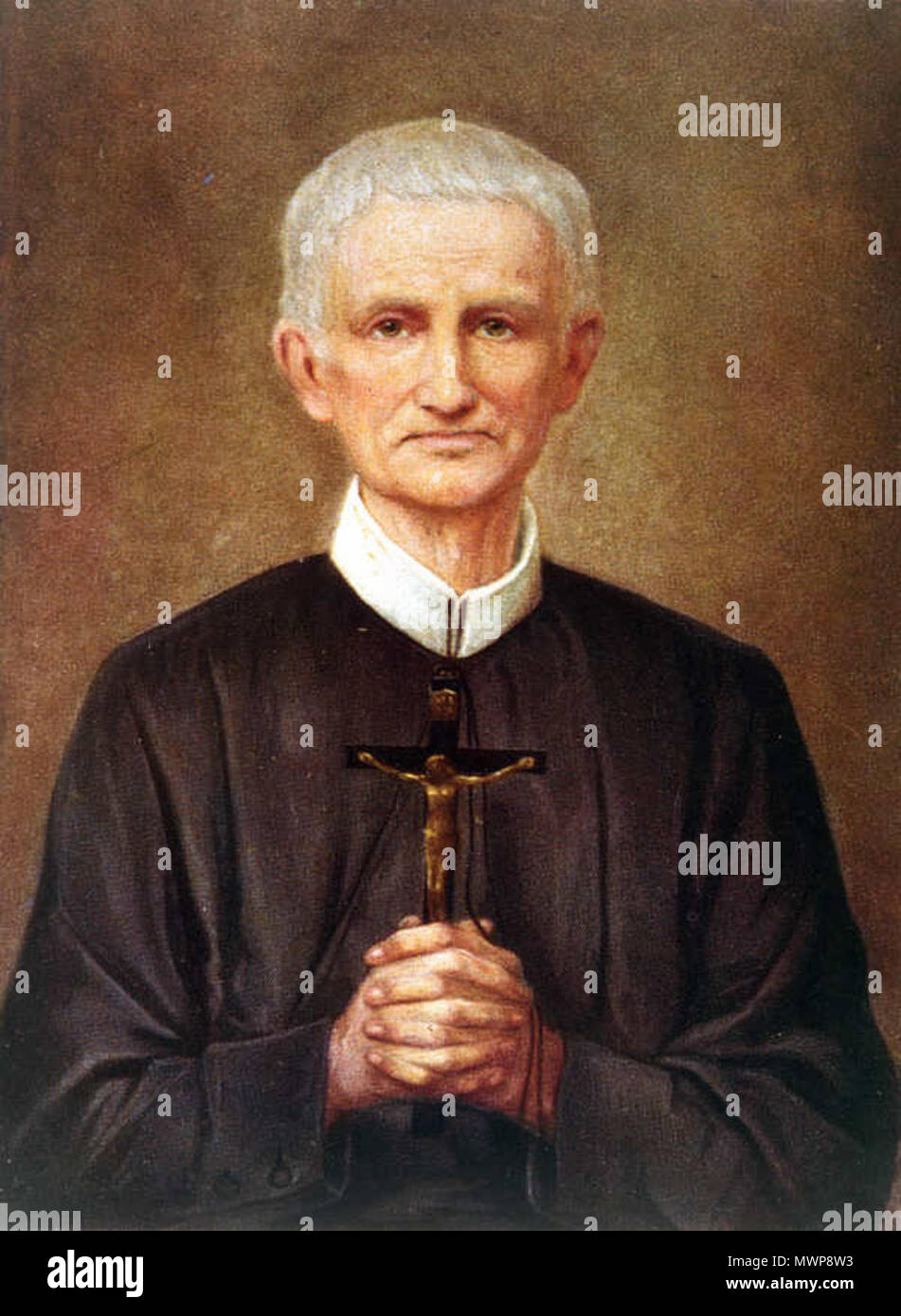 . Nederlands: Portret van Peerke Donders. Ca. 1922. Techniek en afmetingen onbekend. Paramaribo, Sint-Petrus-en-Pauluskathedraal. ca. 1922. Albin Windhausen (1863-1946) Alternative Namen Albinus Windhausen Beschreibung holländische Maler Geburtsdatum / Tod 20. Mai 1863 15. September 1946 Ort der Geburt / Todes Waldniel Roermond Arbeit Periode von 1873 bis 1946 arbeiten Standort Roermond Authority control: Q 15869690 VIAF: 286332017 BPN: 91283388 RKD: 91960 497 Portrait von Peter Donders von Albin Windhausen Stockfoto