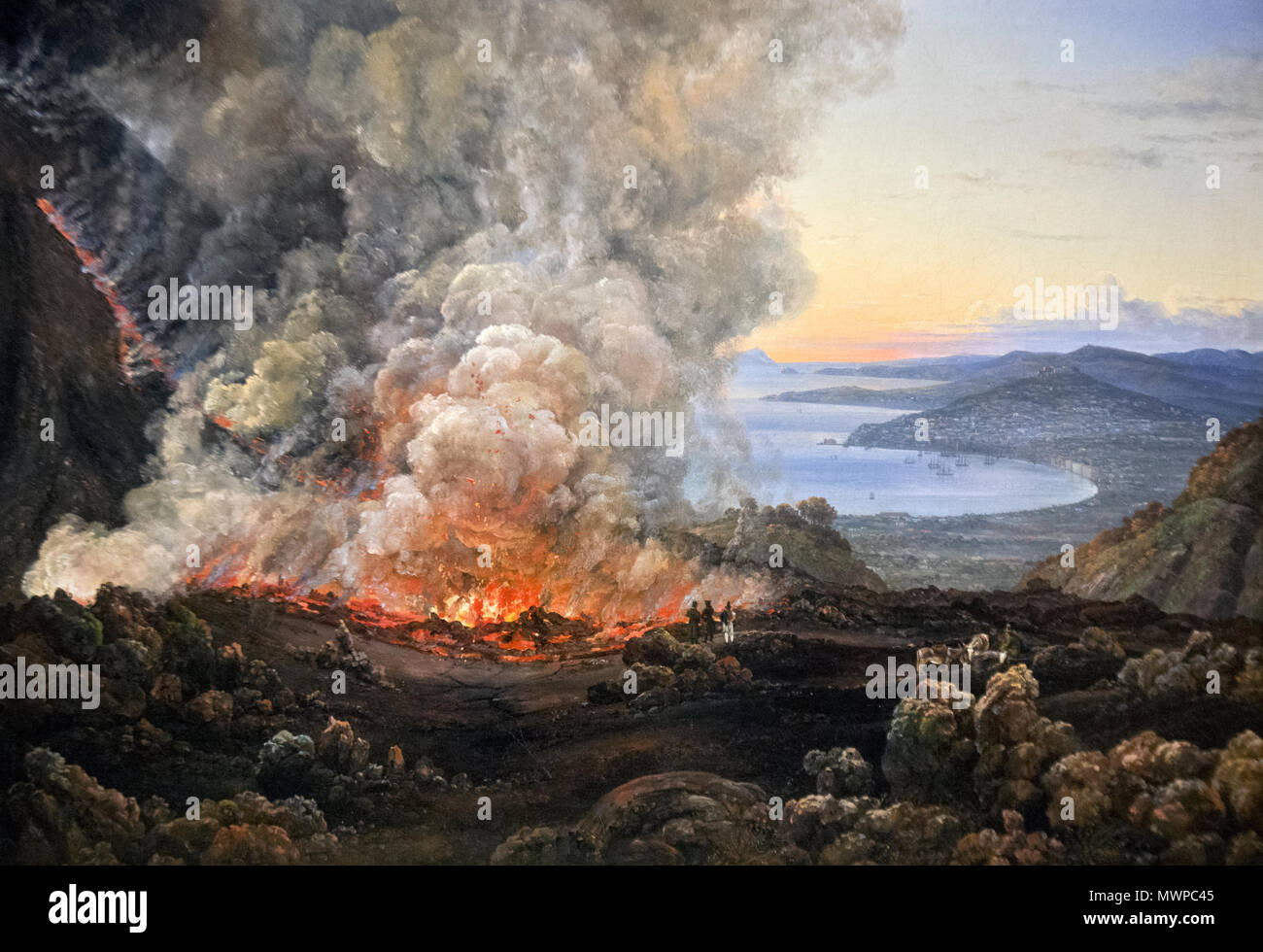 Johan Christian Dahl - Vesuv in Eruption (1821) Stockfoto