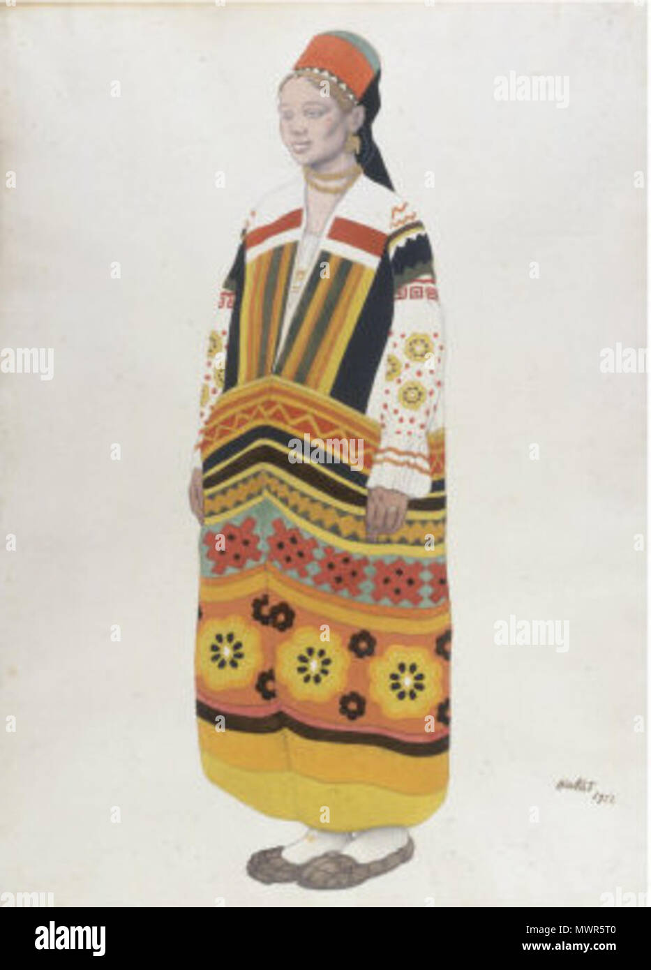 . Junge Bäuerin, 1922. 1922. bakst 533 russischen Bauern Frau L. Bakst (1922) 6. Stockfoto