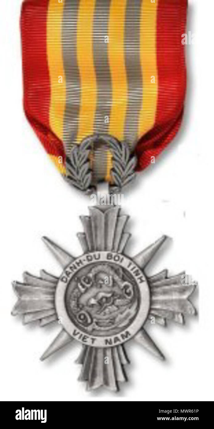 . Englisch: Republik Vietnam Bundeswehr Ehren Medaille, zweite Klasse (Medaille) (Viêt-Nam Cộng Hòa-danh-Dự Bội - Tinh, Hạng Nhi). 24 Januar 2014, 20:17:25. Gleichen. 534 RVN AFHM2c Stockfoto
