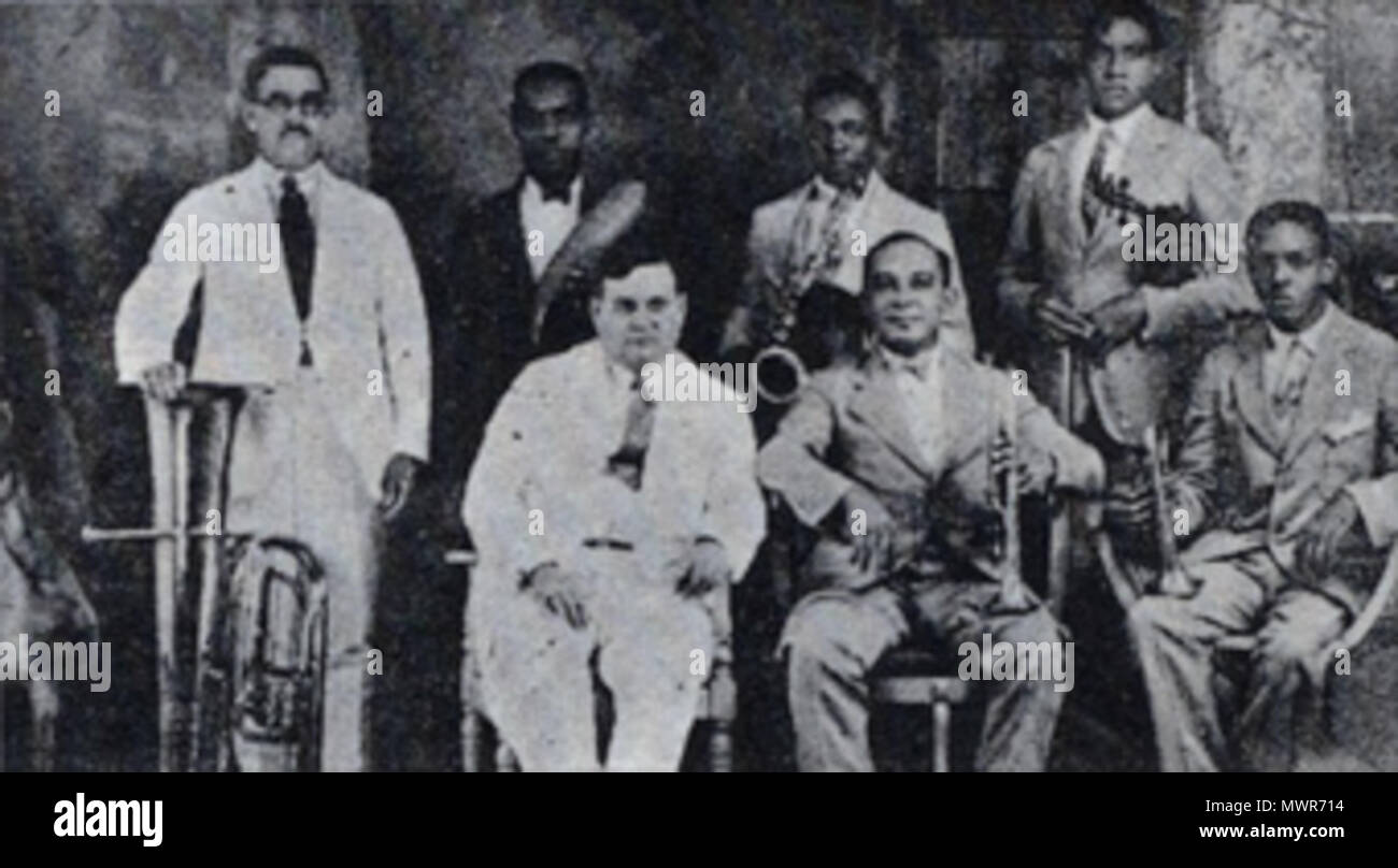 . Englisch: Foto von Pedro Stacholy und seine jazz band Sagua. 1920er-Jahre. Unbekannt 572 Stacholy 72 Stockfoto