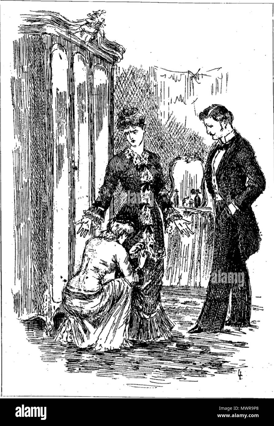 . Français: Illustration de Au Bonheur des Dames illustrées tirée des OEuvres complètes de Émile Zola, T1, Fasquelle, 1906, La Scène d'Henriette, S. 345. Vom 6. Oktober 2012, 18:33:23. Fasquelle-Zola 545 Szene Henriette (2) Stockfoto